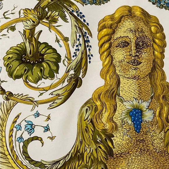 Rare Vintage Hermes Scarf "Ceres" Silk Twill Carre 1967 F. Faconnet - Picture 7 of 12